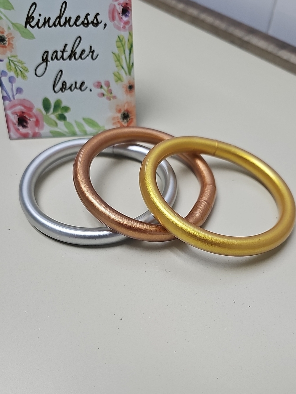 All Weather Trendy Wide Lightweigth Women Bracelets. Size Small